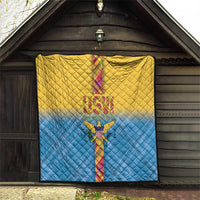 US Virgin Islands Quilt Madras Pattern Gradient Style - Wonder Print Shop