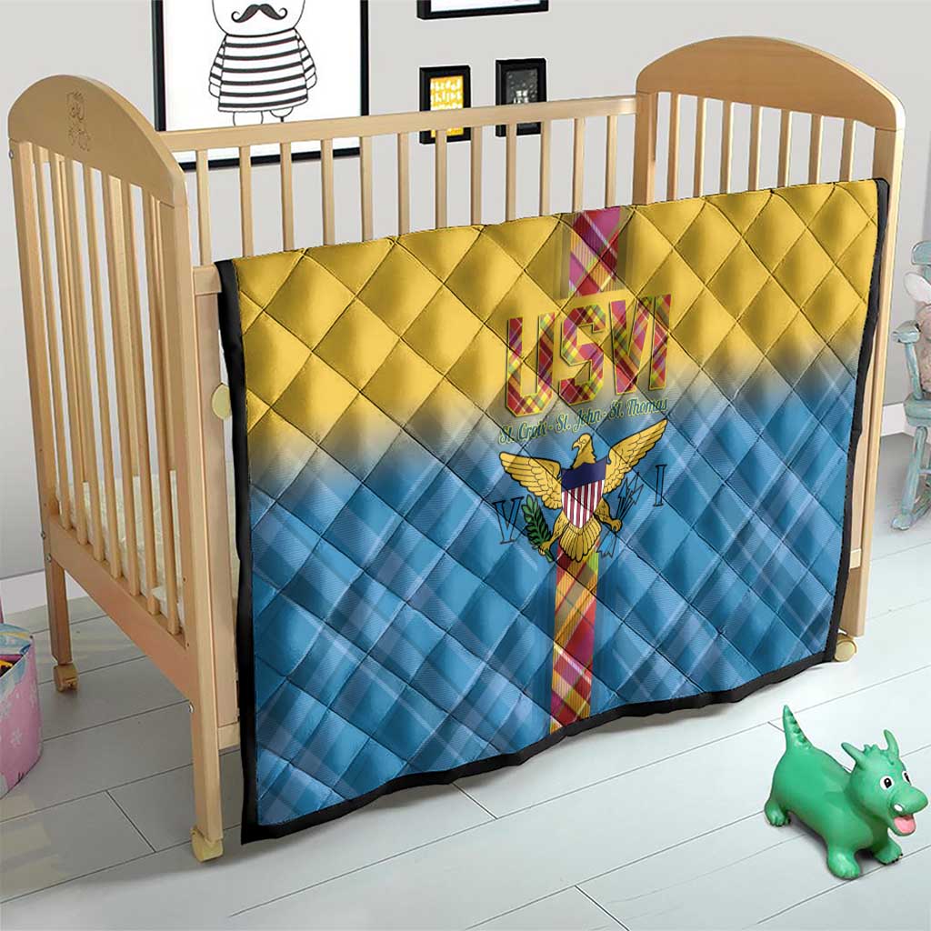 US Virgin Islands Quilt Madras Pattern Gradient Style - Wonder Print Shop