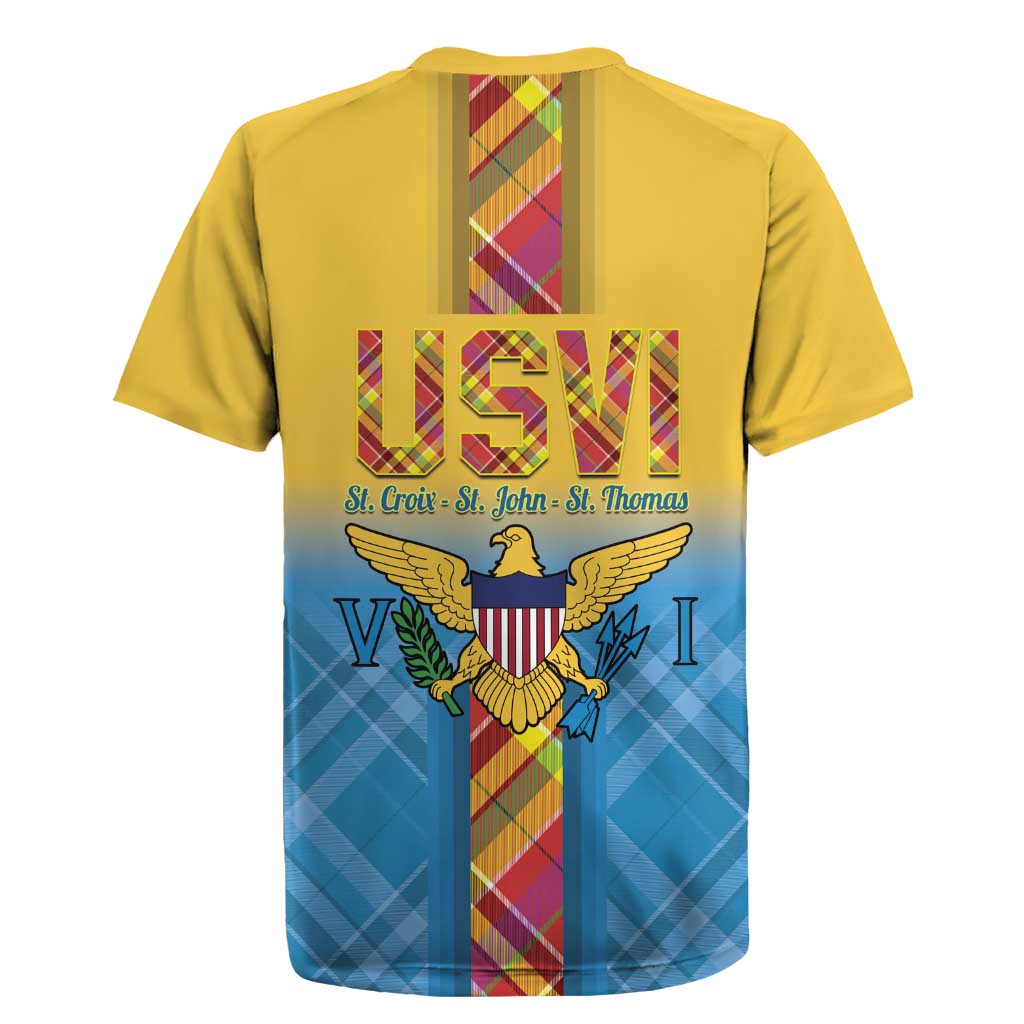 US Virgin Islands Rugby Jersey Madras Pattern Gradient Style - Wonder Print Shop