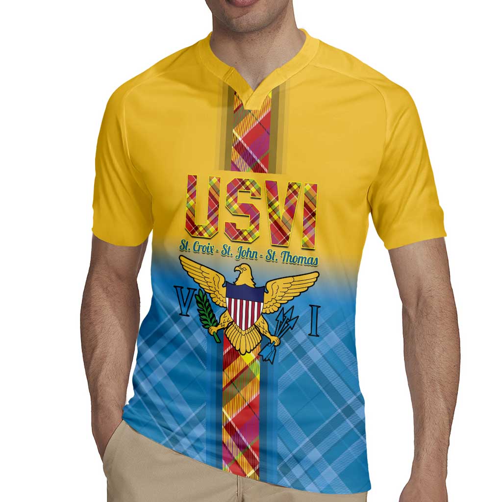 US Virgin Islands Rugby Jersey Madras Pattern Gradient Style - Wonder Print Shop