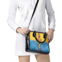 US Virgin Islands Shoulder Handbag Madras Pattern Gradient Style - Wonder Print Shop
