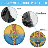 US Virgin Islands Spare Tire Cover Madras Pattern Gradient Style - Wonder Print Shop