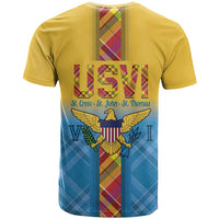 US Virgin Islands T Shirt Madras Pattern Gradient Style - Wonder Print Shop