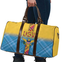 US Virgin Islands Travel Bag Madras Pattern Gradient Style - Wonder Print Shop