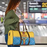 US Virgin Islands Travel Bag Madras Pattern Gradient Style - Wonder Print Shop