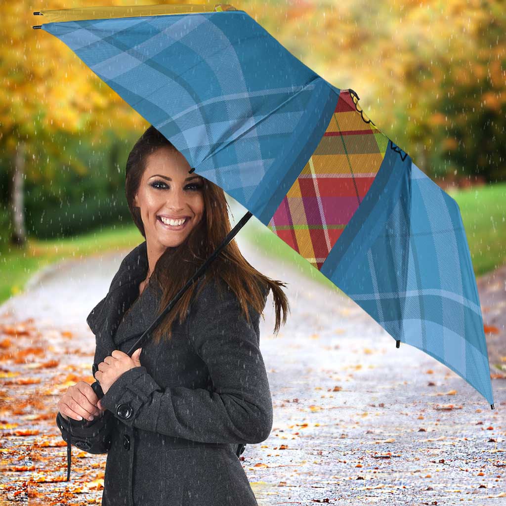 US Virgin Islands Umbrella Madras Pattern Gradient Style - Wonder Print Shop