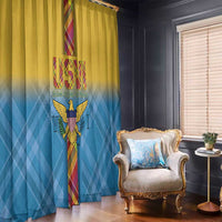 US Virgin Islands Window Curtain Madras Pattern Gradient Style - Wonder Print Shop