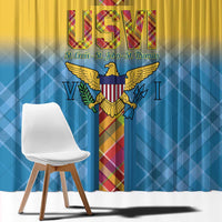 US Virgin Islands Window Curtain Madras Pattern Gradient Style - Wonder Print Shop