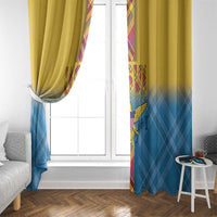 US Virgin Islands Window Curtain Madras Pattern Gradient Style - Wonder Print Shop
