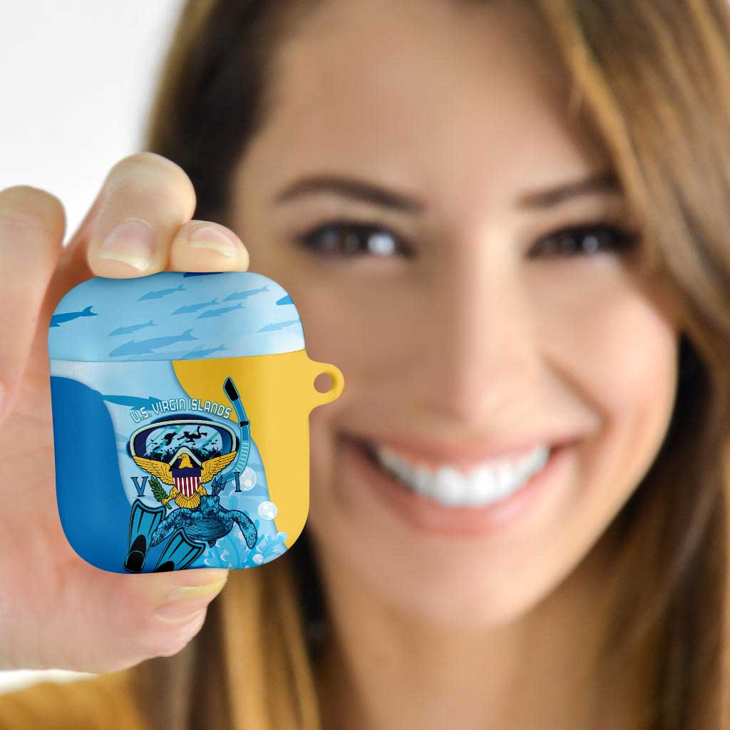 US Virgin Islands Snorkeling AirPods Case Sea Turtle Snorkel Ocean Style - Wonder Print Shop