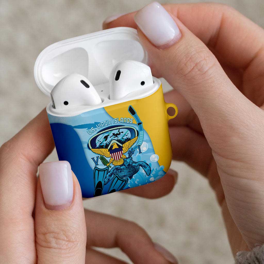 US Virgin Islands Snorkeling AirPods Case Sea Turtle Snorkel Ocean Style - Wonder Print Shop