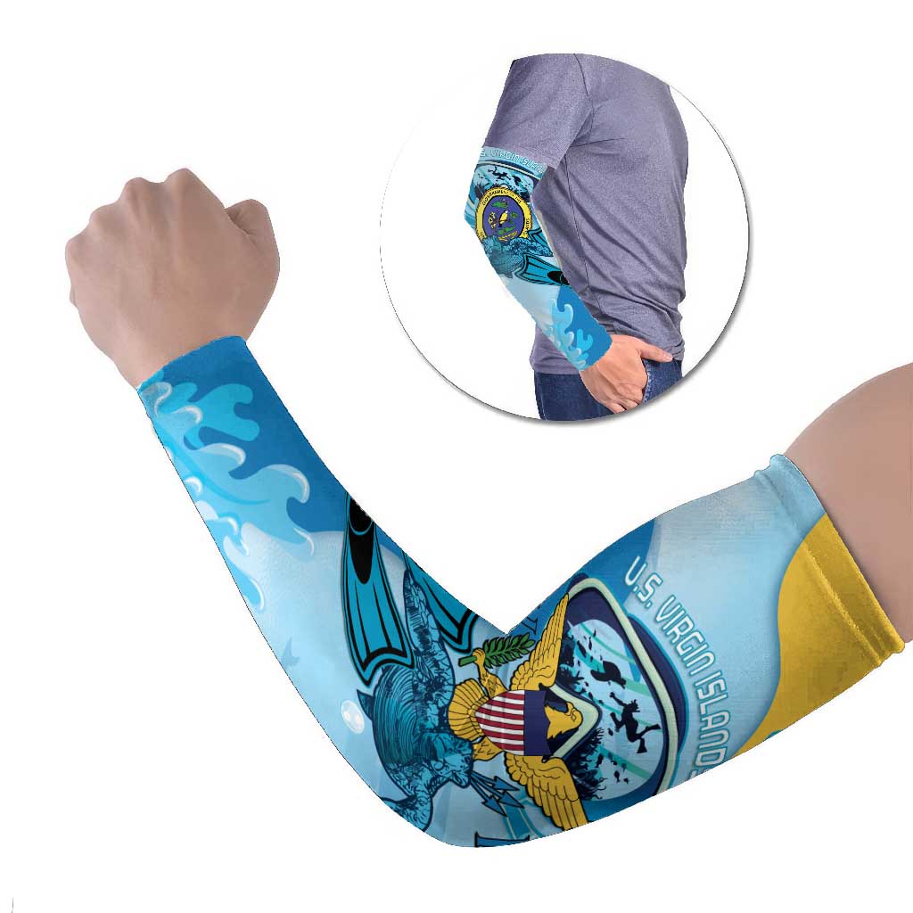US Virgin Islands Snorkeling Arm Sleeves Sea Turtle Snorkel Ocean Style - Wonder Print Shop