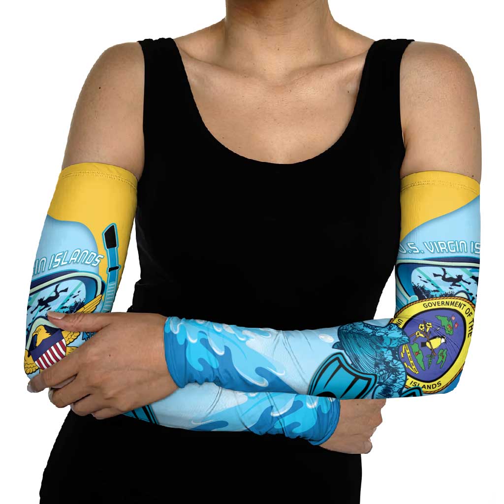 US Virgin Islands Snorkeling Arm Sleeves Sea Turtle Snorkel Ocean Style - Wonder Print Shop