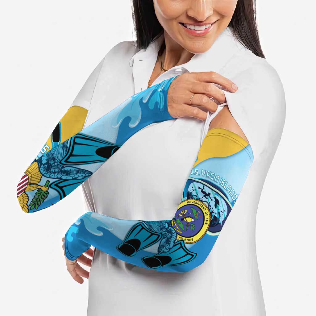 US Virgin Islands Snorkeling Arm Sleeves Sea Turtle Snorkel Ocean Style - Wonder Print Shop