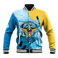 US Virgin Islands Snorkeling Baseball Jacket Sea Turtle Snorkel Ocean Style - Wonder Print Shop