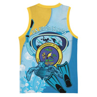 US Virgin Islands Snorkeling Basketball Jersey Sea Turtle Snorkel Ocean Style - Wonder Print Shop