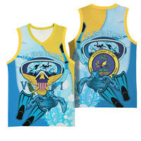 US Virgin Islands Snorkeling Basketball Jersey Sea Turtle Snorkel Ocean Style - Wonder Print Shop