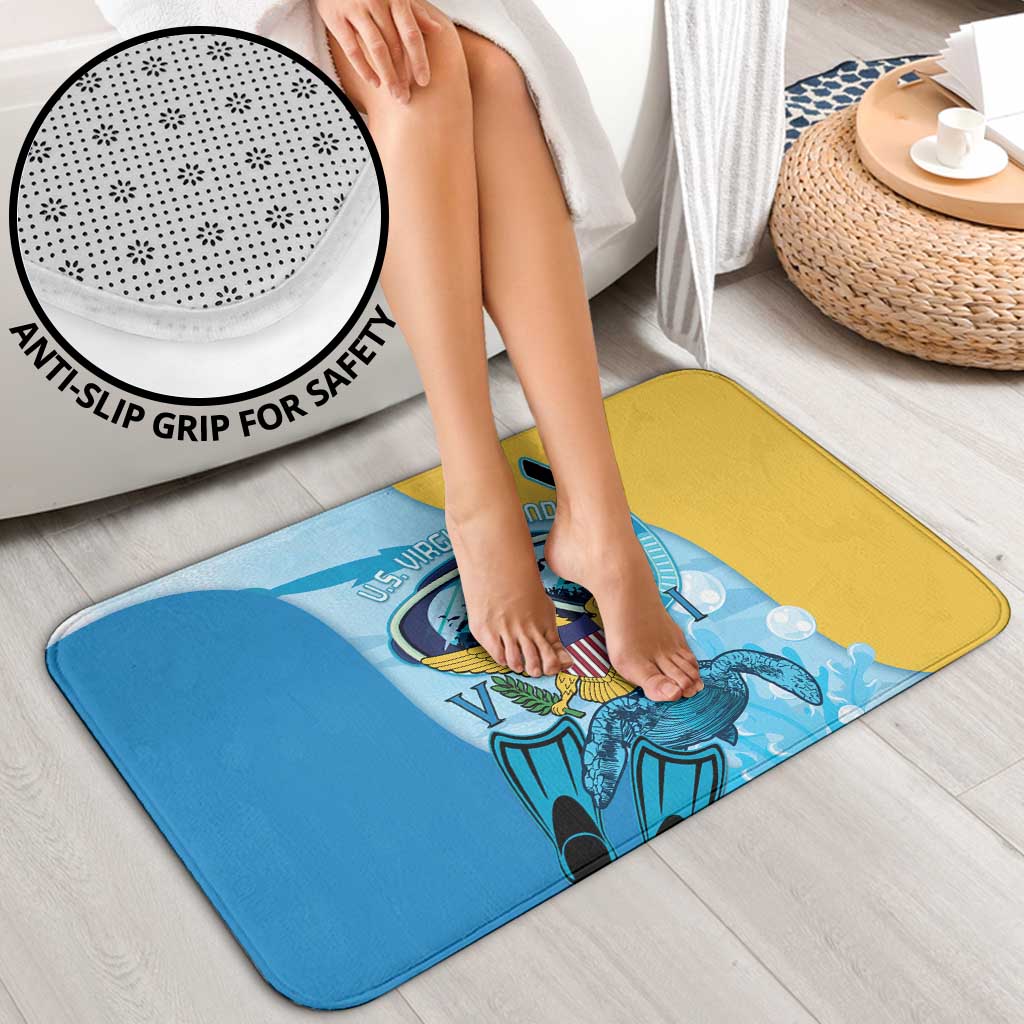 US Virgin Islands Snorkeling Bathroom Set Sea Turtle Snorkel Ocean Style - Wonder Print Shop