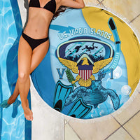 US Virgin Islands Snorkeling Beach Blanket Sea Turtle Snorkel Ocean Style - Wonder Print Shop