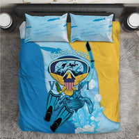 US Virgin Islands Snorkeling Bedding Set Sea Turtle Snorkel Ocean Style - Wonder Print Shop