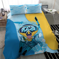 US Virgin Islands Snorkeling Bedding Set Sea Turtle Snorkel Ocean Style - Wonder Print Shop