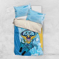 US Virgin Islands Snorkeling Bedding Set Sea Turtle Snorkel Ocean Style - Wonder Print Shop