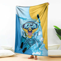 US Virgin Islands Snorkeling Blanket Sea Turtle Snorkel Ocean Style - Wonder Print Shop
