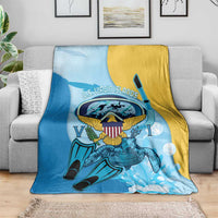 US Virgin Islands Snorkeling Blanket Sea Turtle Snorkel Ocean Style - Wonder Print Shop