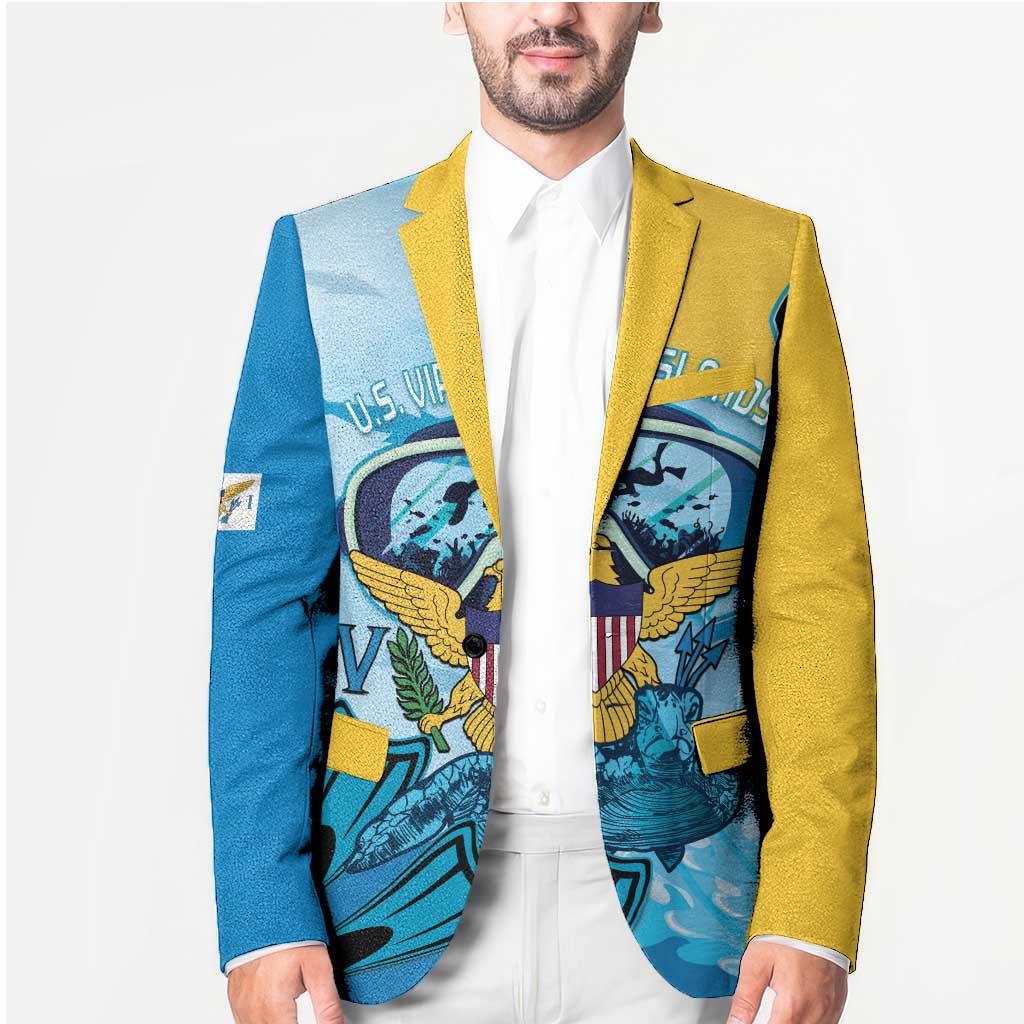 US Virgin Islands Snorkeling Blazer Sea Turtle Snorkel Ocean Style - Wonder Print Shop