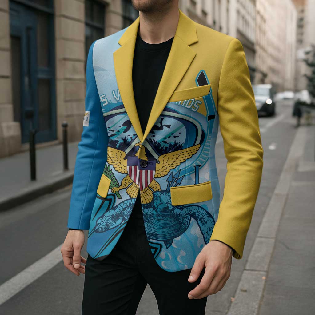 US Virgin Islands Snorkeling Blazer Sea Turtle Snorkel Ocean Style - Wonder Print Shop