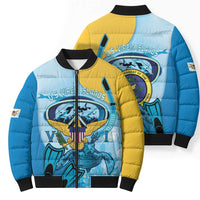 US Virgin Islands Snorkeling Bomber Puffer Jacket Sea Turtle Snorkel Ocean Style - Wonder Print Shop
