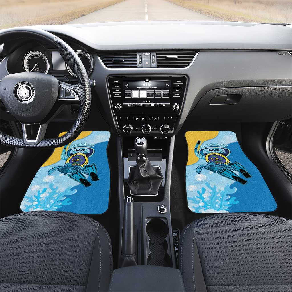 US Virgin Islands Snorkeling Car Mats Sea Turtle Snorkel Ocean Style - Wonder Print Shop