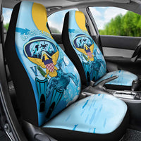 US Virgin Islands Snorkeling Car Seat Cover Sea Turtle Snorkel Ocean Style - Wonder Print Shop