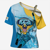 US Virgin Islands Snorkeling Cross Shoulder Shirt Sea Turtle Snorkel Ocean Style - Wonder Print Shop