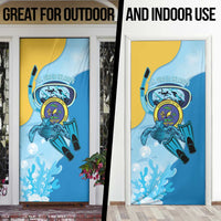 US Virgin Islands Snorkeling Door Cover Sea Turtle Snorkel Ocean Style - Wonder Print Shop