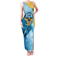 US Virgin Islands Snorkeling Family Matching Tank Maxi Dress and Hawaiian Shirt Sea Turtle Snorkel Ocean Style - Wonder Print Shop