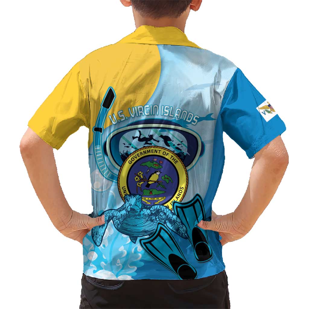US Virgin Islands Snorkeling Hawaiian Shirt Sea Turtle Snorkel Ocean Style - Wonder Print Shop
