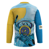 US Virgin Islands Snorkeling Hockey Jersey Sea Turtle Snorkel Ocean Style - Wonder Print Shop
