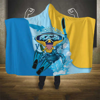 US Virgin Islands Snorkeling Hooded Blanket Sea Turtle Snorkel Ocean Style - Wonder Print Shop