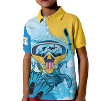 US Virgin Islands Snorkeling Kid Polo Shirt Sea Turtle Snorkel Ocean Style - Wonder Print Shop