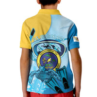 US Virgin Islands Snorkeling Kid Polo Shirt Sea Turtle Snorkel Ocean Style - Wonder Print Shop