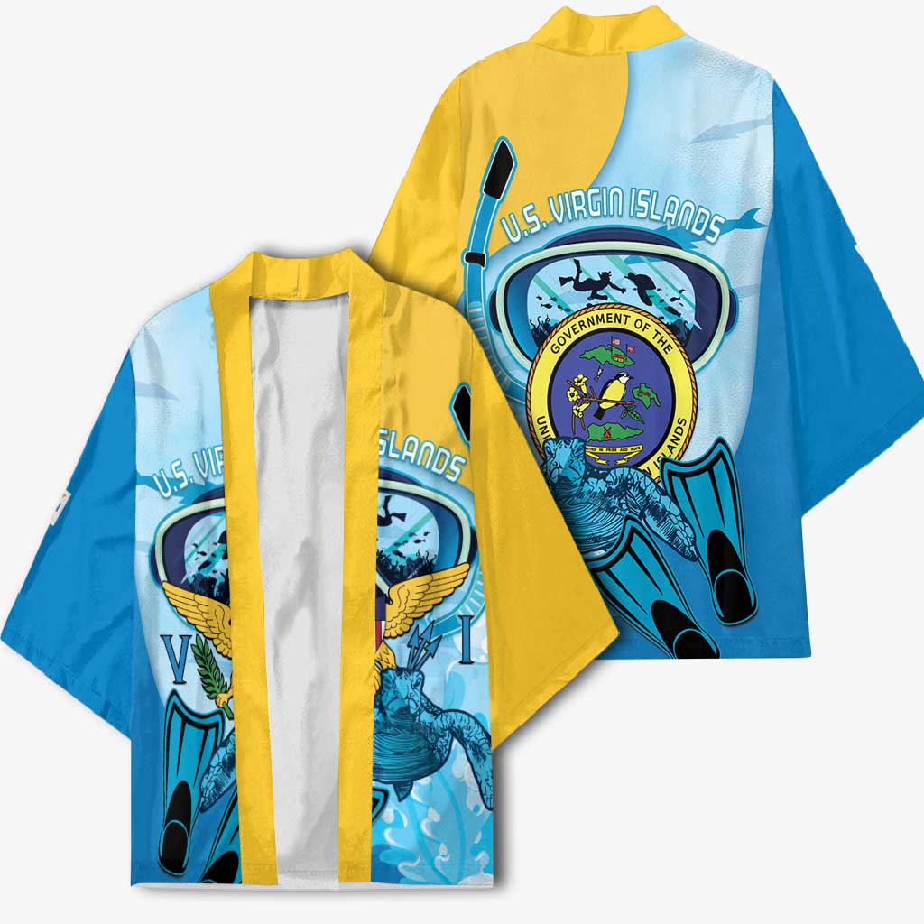 US Virgin Islands Snorkeling Kimono Sea Turtle Snorkel Ocean Style - Wonder Print Shop