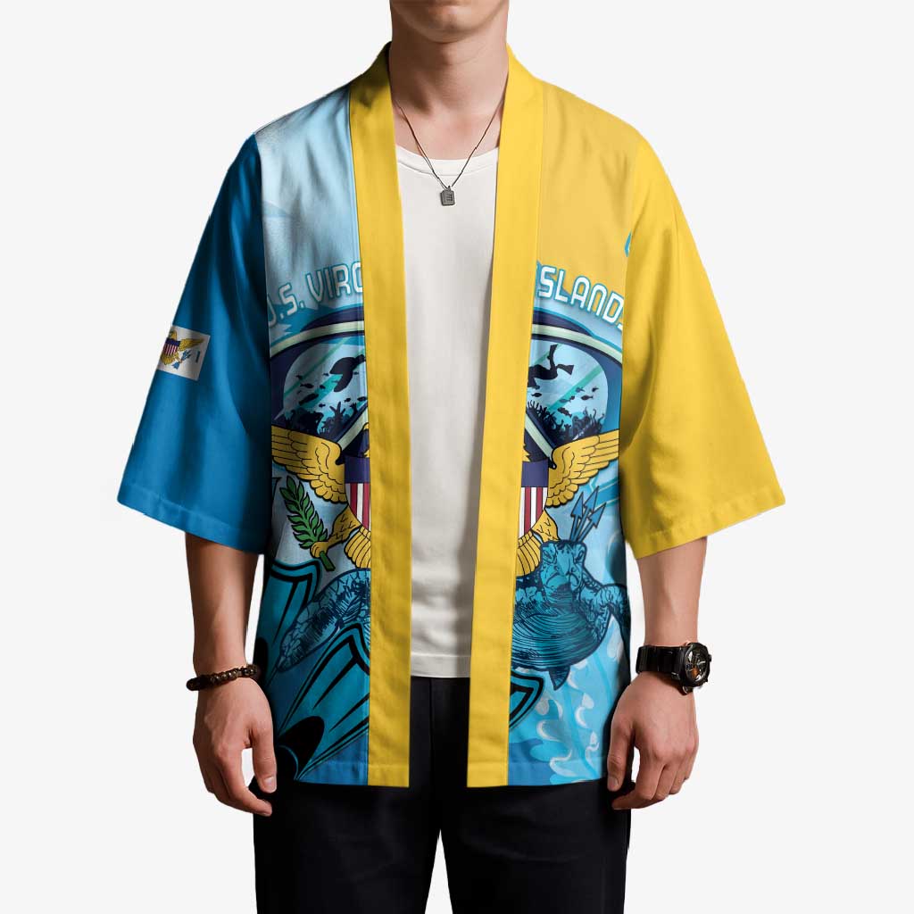 US Virgin Islands Snorkeling Kimono Sea Turtle Snorkel Ocean Style - Wonder Print Shop