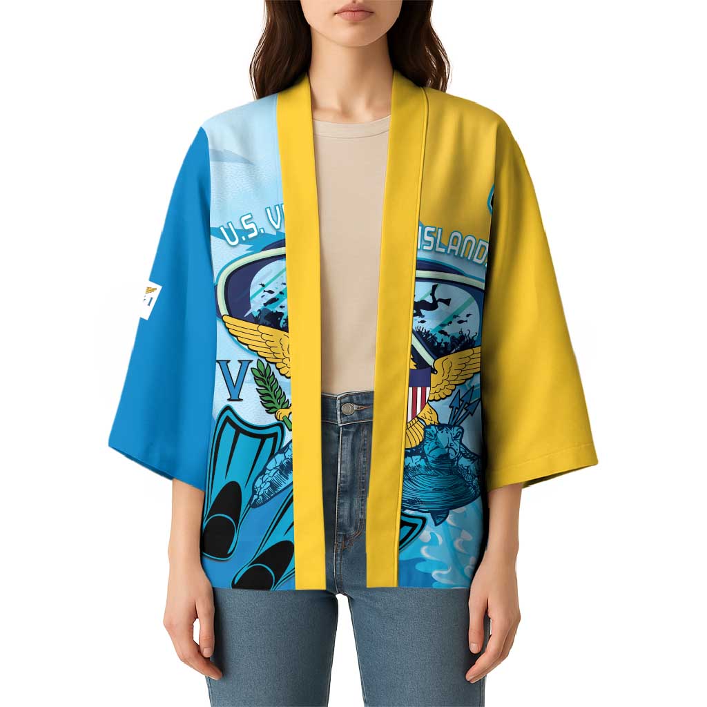 US Virgin Islands Snorkeling Kimono Sea Turtle Snorkel Ocean Style - Wonder Print Shop