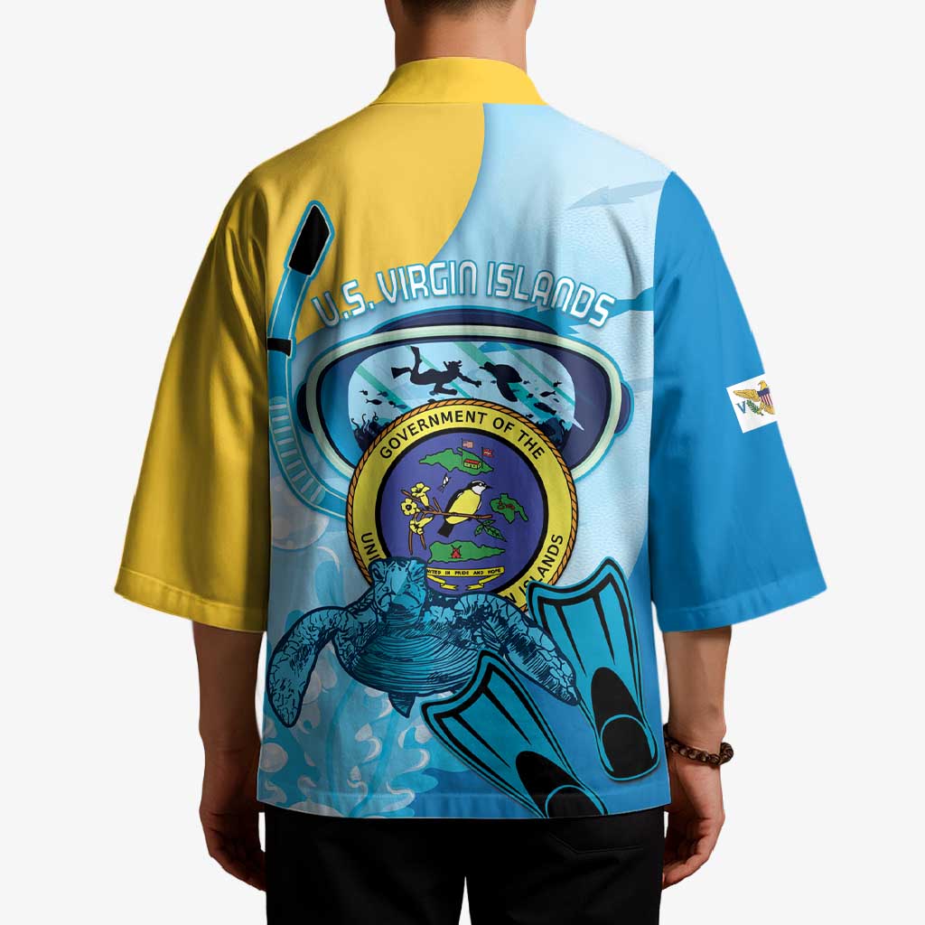 US Virgin Islands Snorkeling Kimono Sea Turtle Snorkel Ocean Style - Wonder Print Shop