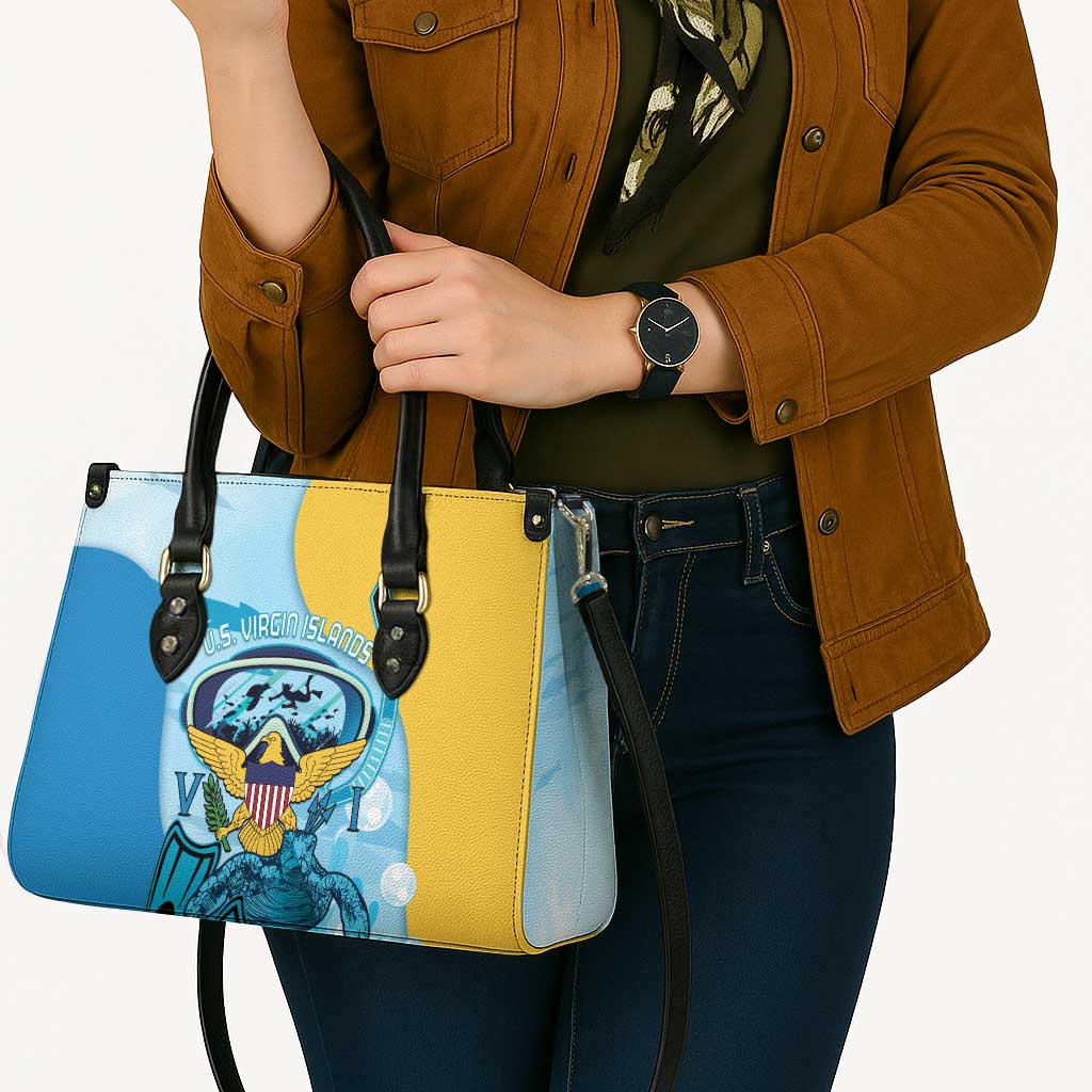 US Virgin Islands Snorkeling Leather Bag Sea Turtle Snorkel Ocean Style - Wonder Print Shop