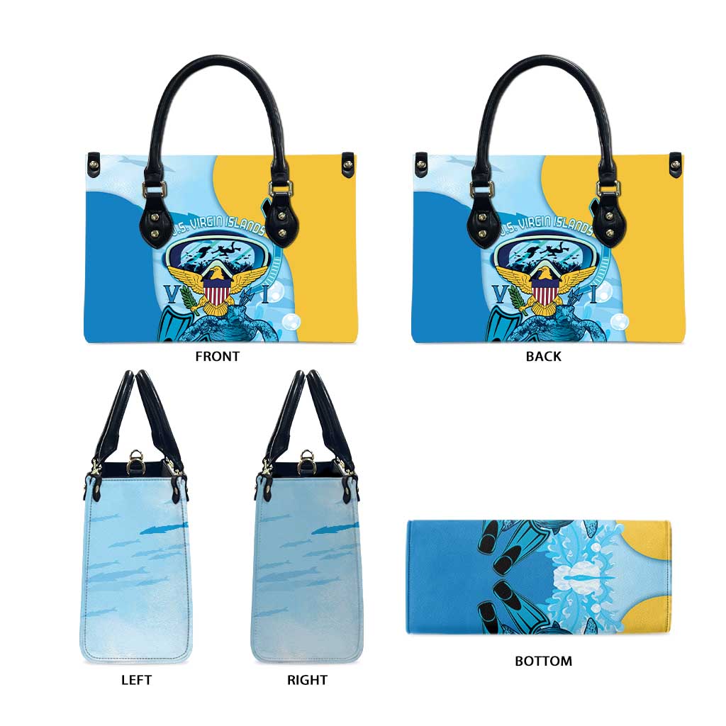 US Virgin Islands Snorkeling Leather Bag Sea Turtle Snorkel Ocean Style - Wonder Print Shop