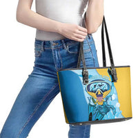 US Virgin Islands Snorkeling Leather Tote Bag Sea Turtle Snorkel Ocean Style - Wonder Print Shop
