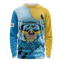 US Virgin Islands Snorkeling Long Sleeve Shirt Sea Turtle Snorkel Ocean Style - Wonder Print Shop