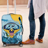 US Virgin Islands Snorkeling Luggage Cover Sea Turtle Snorkel Ocean Style - Wonder Print Shop